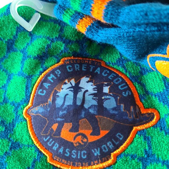 JURASSIC WORLD CAMP CRETACEOUS HAT MITTEN SET BLUE/GREEN/MULTI TODDLER BOY 2T-4T - Picture 2 of 6